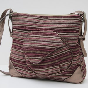 EN OFERTA BOLSO DE HOMBRO GRANDE de Elizabeth Z Mow Tela y Cuero Yipe s Stripes