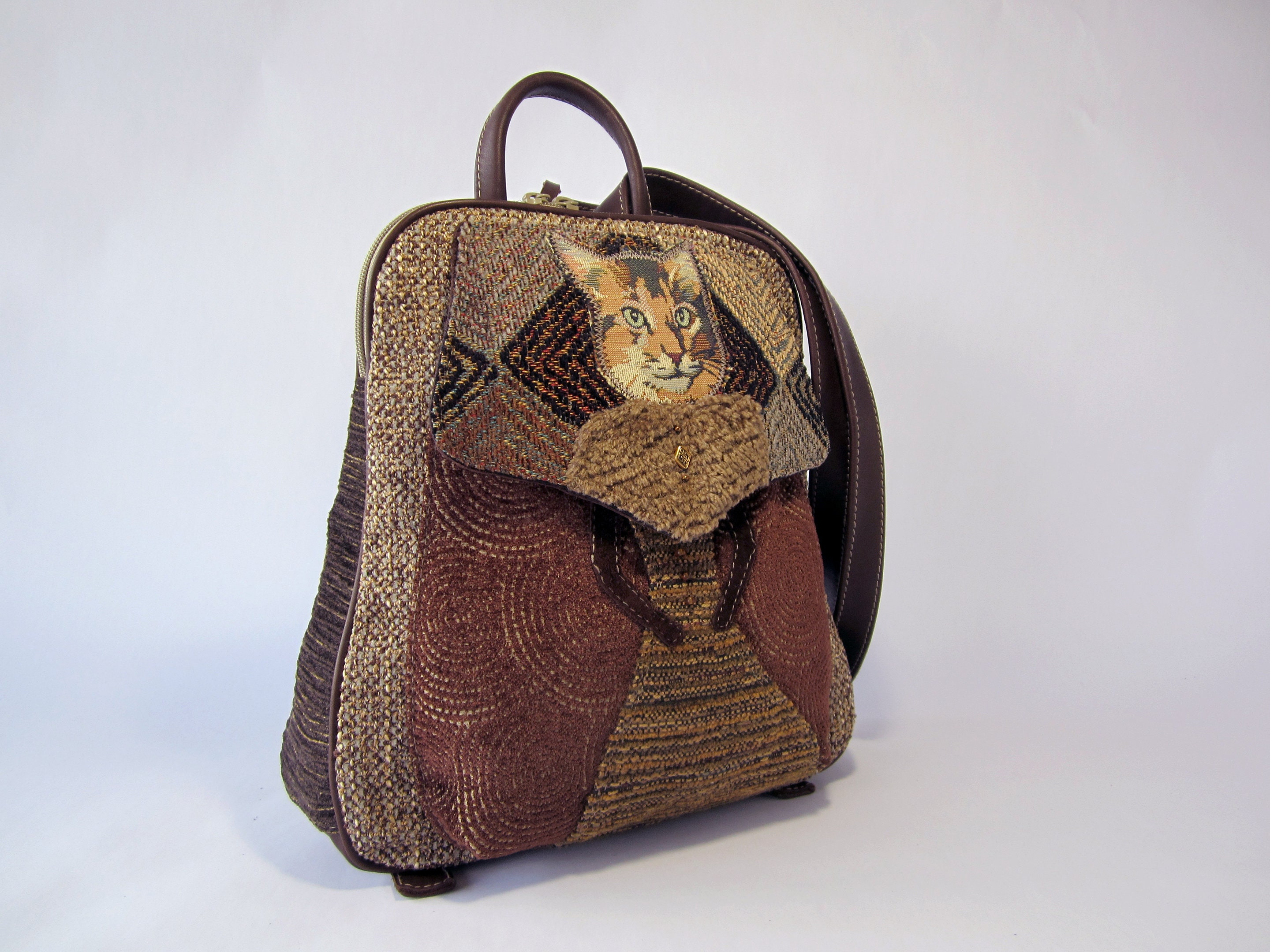 Backpack for Cat Lovers Unique Cat Lover Purse Cat Mom Gifts, Handmade