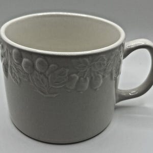 Gibson White Mug Fruit Embossed 8oz Ceramic Coffee Tea Cup - Etsy