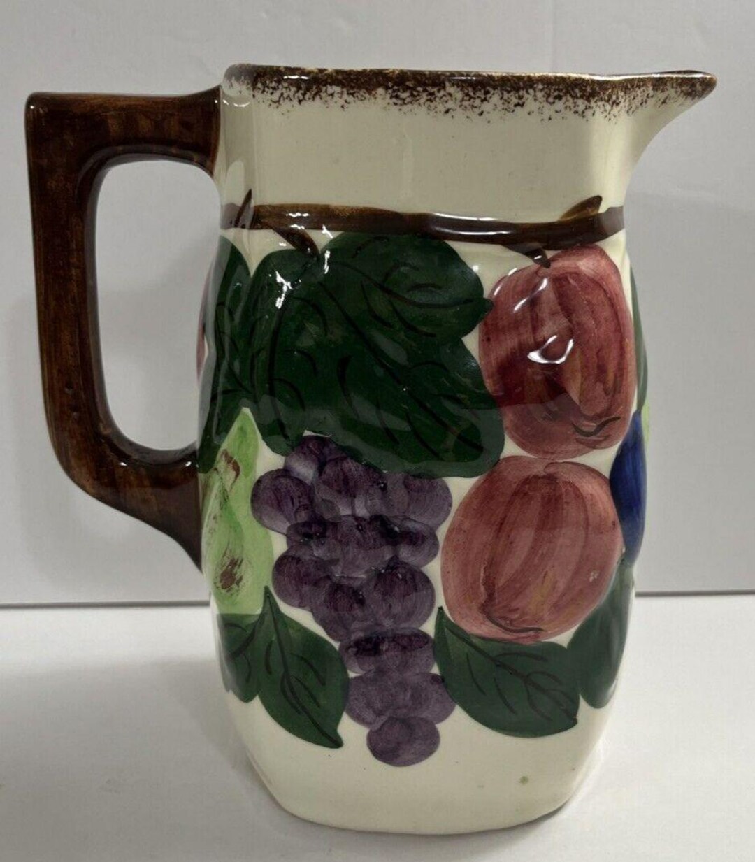 Blue Ridge China Southern Potteries Hand Painted Fruit Pitcher Vintage ...