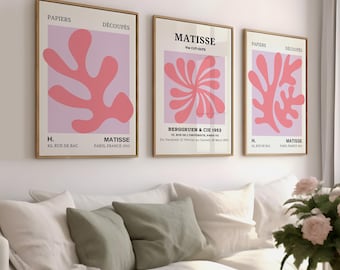 Henri Matisse Exhibition Posters: Pink Gallery Wall Art (Digital Download)