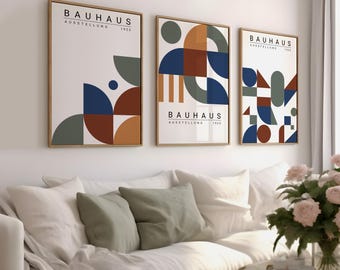 Bauhaus Poster Set: Geometrische Kunst Mid-Century Modern (Digitaler Download)