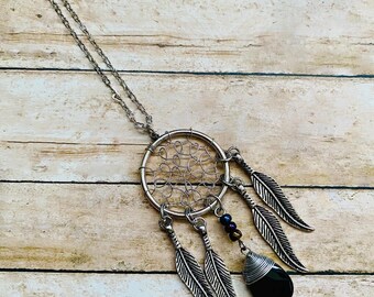 Beautiful Cherokee Indian Tribe Theme Necklace Western Beauty Catcher Of Dreams