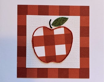 Hand-Stitched Apple/pack of five