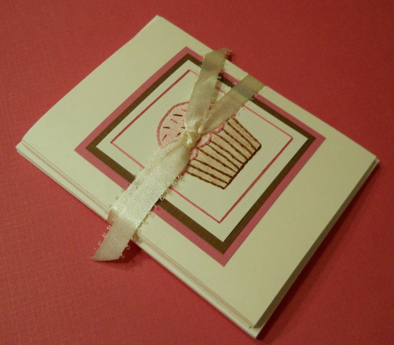 Sweet Cupcake Hand-Stitched Card Multiple Colors, Single image 5