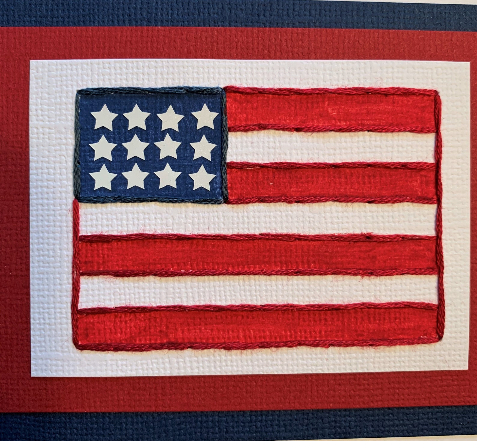 HandStitched American Flag/pack of five Etsy