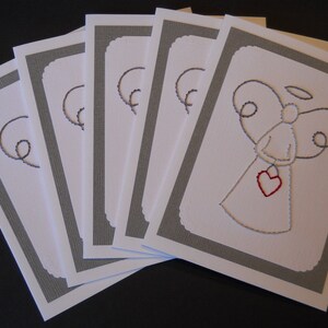 Silver Angel / Pack of Five Note Cards - Etsy