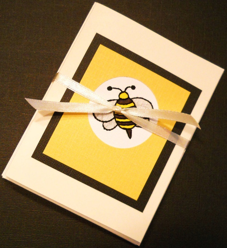 Bumblebee Note Cards / Pack of Five Etsy