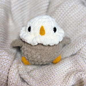 Gehäkelte Adler Plüschtier - Handgemacht Weißkopfseeadler Amigurumi - Vaterländisches Geschenk - Weiches Plüsch Vogel Spielzeug - Wildtier Dekor - Natur Liebhaber Geschenk