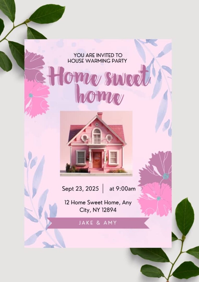 Editable House Warming Invitation Canva Template - Etsy Australia