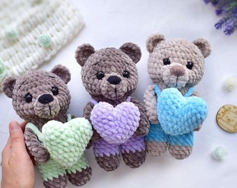Crochet Valentines Bear /Bear Crochet Pattern, Crochet Amigurumi pattern, Crochet Plushie Pattern/PDF/English only/ Valentines Bear