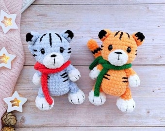 Crochet Tiger Amigurumi Pattern, Easy Plush Toy (PDF Pattern)