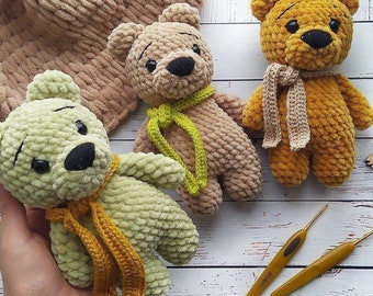 Wzór na szydełkowego misia, wzór na szydełkowe amigurumi, wzór na szydełkowe pluszowe zwierzątko