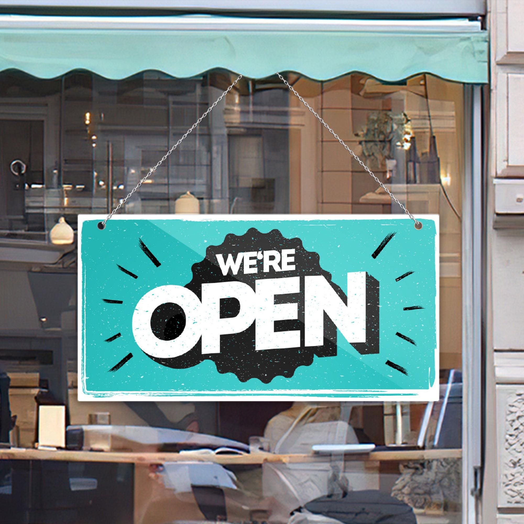 Open Closed Sign Acrylic Door Sign Business Sign Storefront Sign Shop ...
