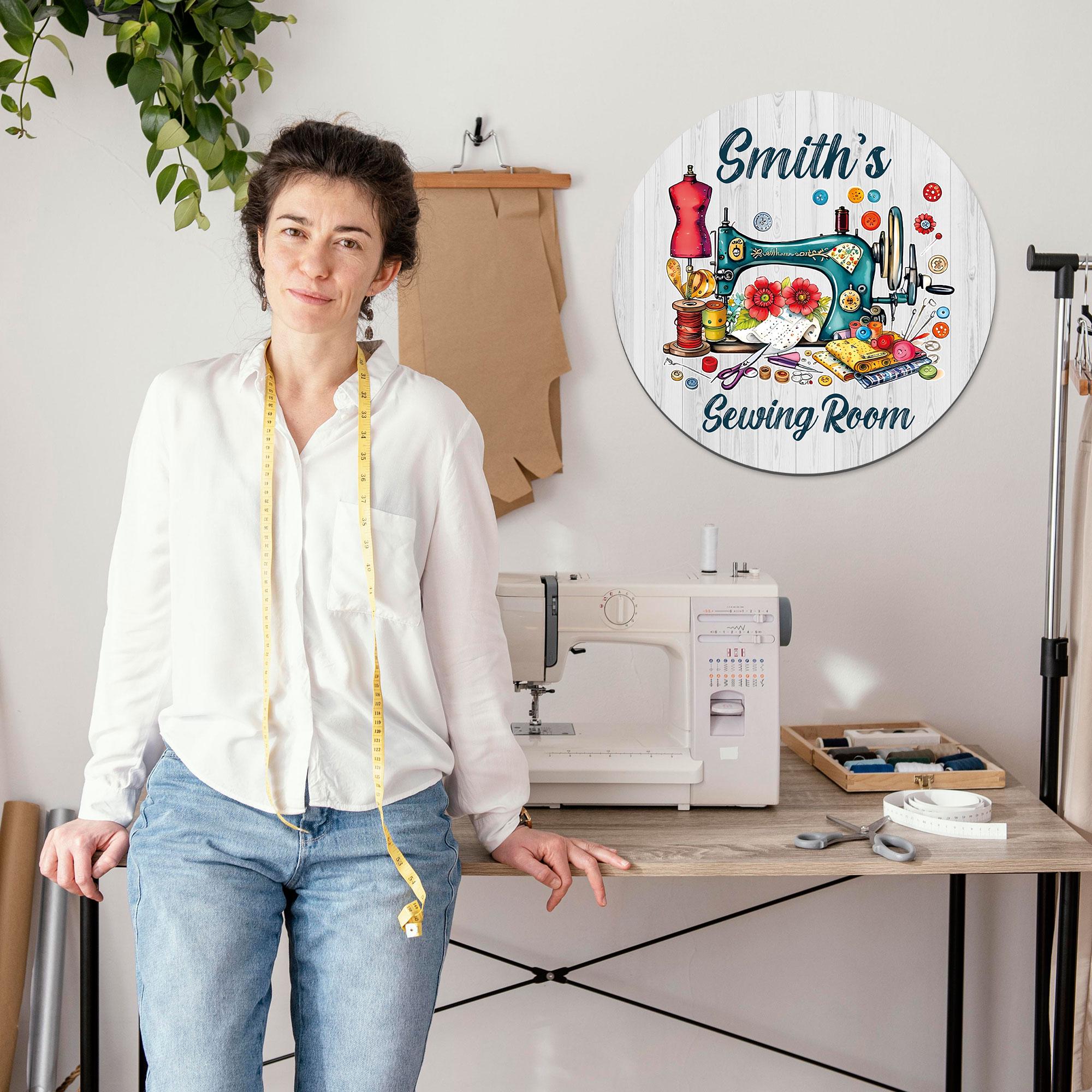 Personalized Wooden Sewing Room Sign, Custom Quilting Sign for Sewing ...
