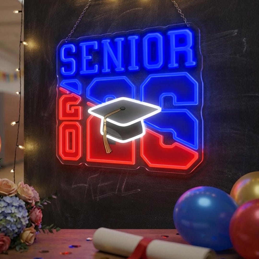 DIDALIFE Custom Neon Sign For Graduation 2026 – Personalized LED Name Light For Class Of 2026 Prom Party, Photo Backdrop, Dorm Decor