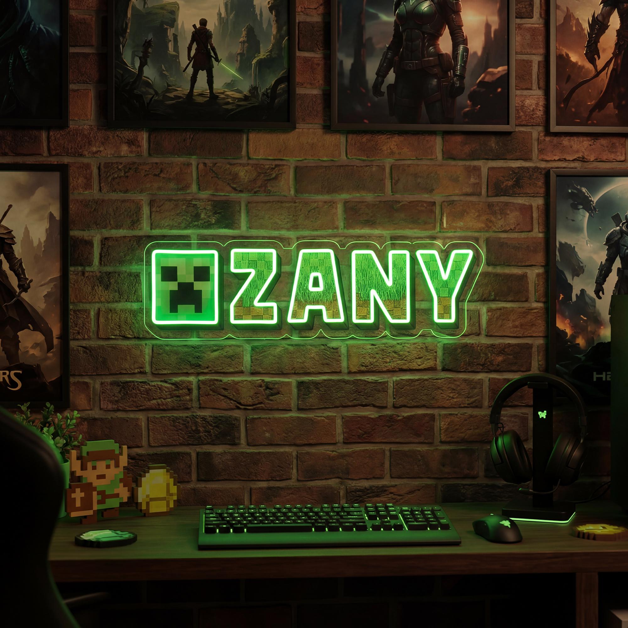 Gamer Name Sign Custom Gamer Name Neon Sign, Gamer LED Light, Game Font Custom, Gaming ...
