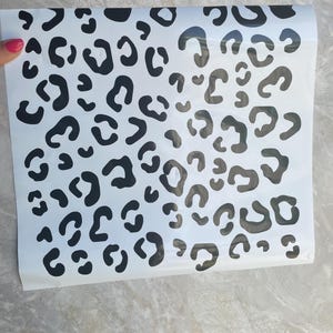 Leopard print vinyl sheet  stylish window decal for car 10 in X 10 in