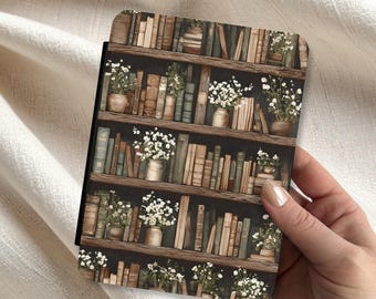 Vintage Book Shelf Kindle Case with Handle Rustic Floral Cottagecore Kindle Paperwhite Colorsoft Signature Edition 11th 12th Generation