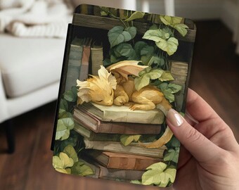 Fantasy Dragon Kindle Case with Handle Gold Dragon Romantasy Reader Book Kindle Paperwhite Colorsoft Signature Edition 11th 12th Generation