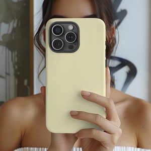Butter Gelb Einfarbig Handyhülle coquette Girly iPhone 16 15 14 13 12 11 Pro Max Plus X Samsung Galaxy S25 S24 Ultra Google Pixel 9 8 7