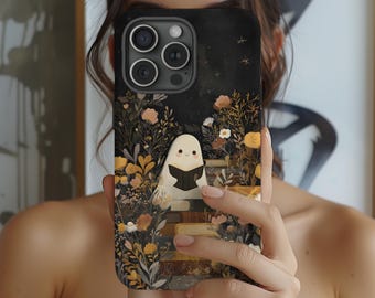 Ghost Reader Floral Phone Case Book Flower Cute Fall iPhone 17 16 15 14 13 12 Air Pro Max Plus Samsung Galaxy S26 S25 Ultra Google Pixel 9 9