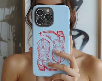 Western Phone Case Preppy Coastal Cowgirl Cowboy Boots iPhone 16 15 14 13 12 11 Pro Max Plus X Samsung Galaxy S25 S24 Ultra Google Pixel 9 8