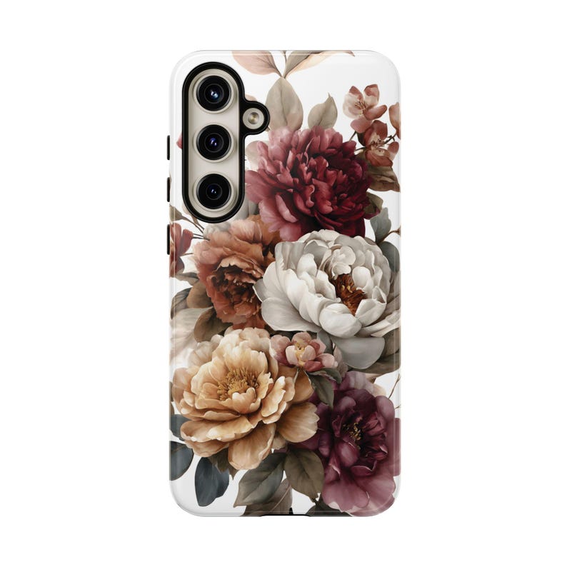 Fall Flower Phone Case Neutral Floral Peony Rose Autumn iPhone 17 16 15 14 13 Air Pro Max Plus Samsung Galaxy S26 S25 Ultra Google Pixel 9 9 image 8