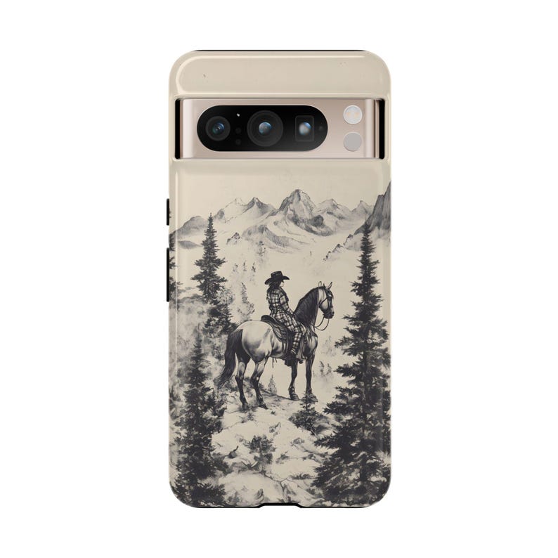 Western Cowgirl Phone Case Country Scene Horse Mountains iPhone 17 16 15 14 13 Air Pro Max Plus Samsung Galaxy S26 S25 Ultra Google Pixel 10 image 8