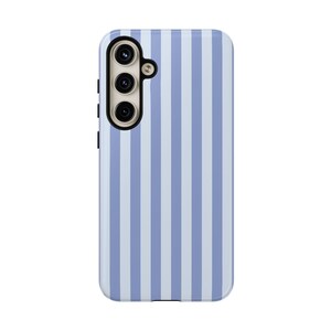 Coque de téléphone à rayures bleues, style bord de mer et été, bleu ciel mignon, compatible avec iPhone 17, 16, 18, 14, 13, Air, Pro Max Plus, Samsung Galaxy S26, S25 Ultra et Google Pixel 9, 9 et 7. image 8
