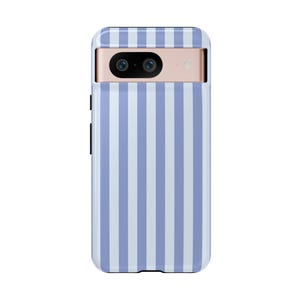 Coque de téléphone à rayures bleues, style bord de mer et été, bleu ciel mignon, compatible avec iPhone 17, 16, 18, 14, 13, Air, Pro Max Plus, Samsung Galaxy S26, S25 Ultra et Google Pixel 9, 9 et 7. image 9