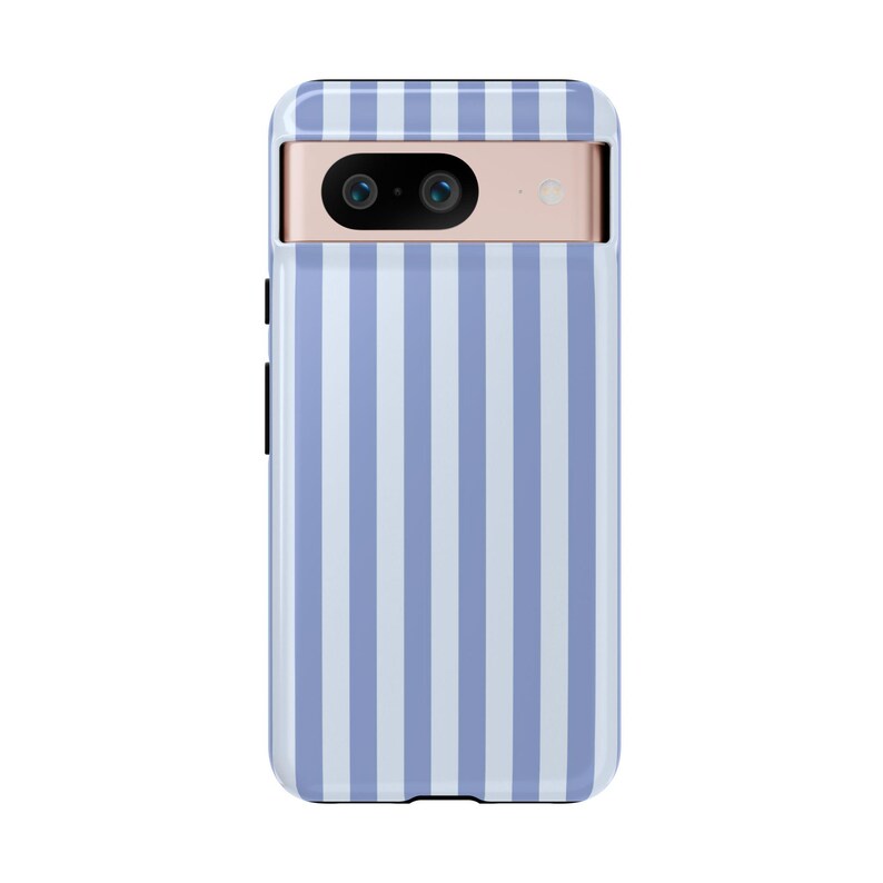 Coque de téléphone à rayures bleues, style bord de mer et été, bleu ciel mignon, compatible avec iPhone 17, 16, 18, 14, 13, Air, Pro Max Plus, Samsung Galaxy S26, S25 Ultra et Google Pixel 9, 9 et 7. image 9