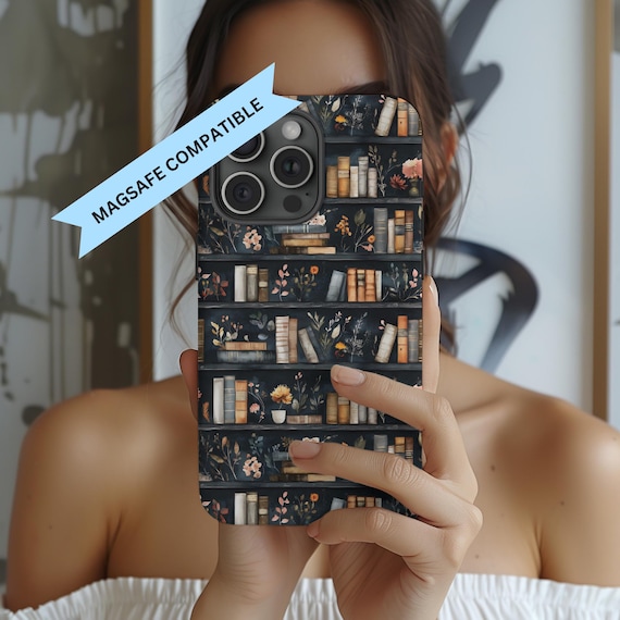 MagSafe Compatible Book Phone Case Floral Dark Academia Cute Bookish Unique iPhone 17 Air Pro Max Plus Case iPhone 16 15 14 13 Pro Max Plus