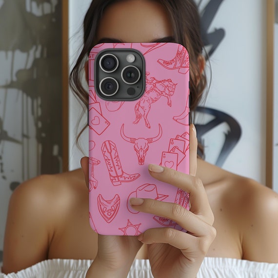 Western Phone Case Collage Vintage Cowboy Boots Howdy iPhone 17 16 15 14 13 12 Air Pro Max Plus Samsung Galaxy S26 S25 Ultra Google Pixel 10