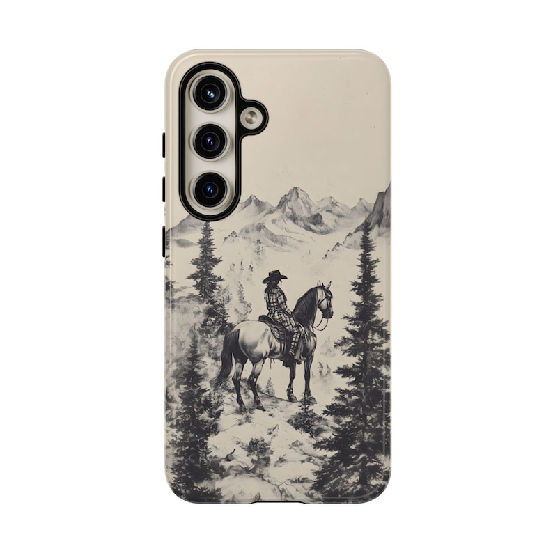 Western Cowgirl Phone Case Country Scene Horse Mountains iPhone 17 16 15 14 13 Air Pro Max Plus Samsung Galaxy S26 S25 Ultra Google Pixel 10 image 7