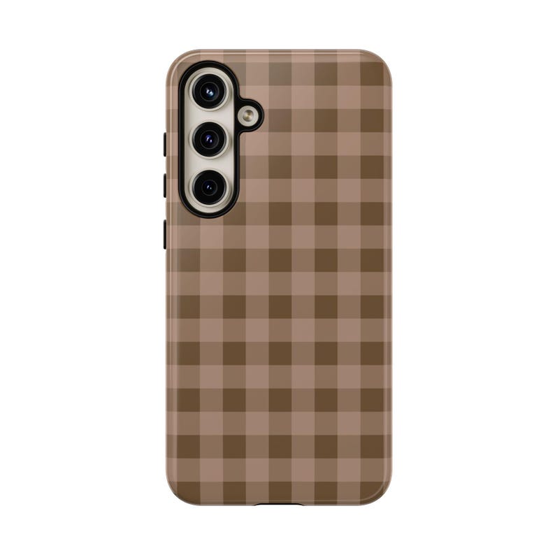 Neutral Fall Plaid Brown Phone Case Checkered Pattern iPhone 17 16 15 14 13 12 11 Air Pro Max Plus Samsung Galaxy S26 Ultra Google Pixel 9 9 image 8