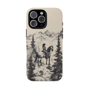 Western Cowgirl Phone Case Country Scene Horse Mountains iPhone 17 16 15 14 13 Air Pro Max Plus Samsung Galaxy S26 S25 Ultra Google Pixel 10 image 6