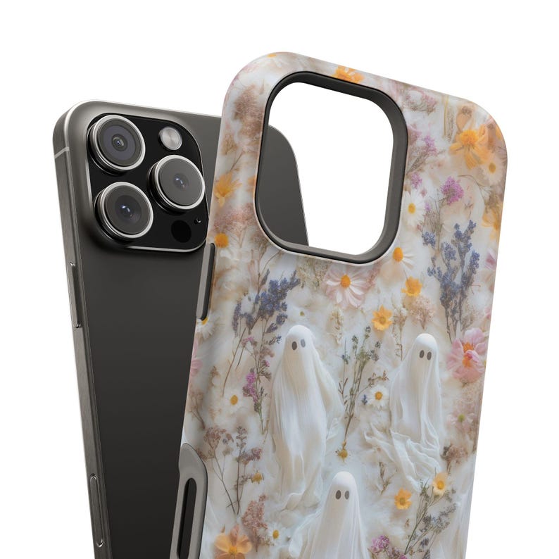 MagSafe Kompatibel Floral Ghost Handyhülle Blumen Pastel Goth Spooky Cute iPhone 17 Air Pro Max Plus Hülle iPhone 16 15 14 13 Pro Max Plus Bild 8