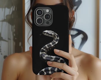 Goth Snake Phone Case Gothic Black Moody Unique iPhone 17 16 15 14 13 12 11 Air Pro Max Plus Samsung Galaxy S26 S25 Ultra Google Pixel 9 9 7