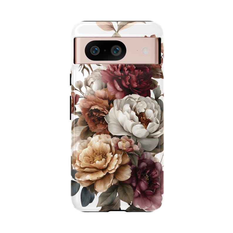 Fall Flower Phone Case Neutral Floral Peony Rose Autumn iPhone 17 16 15 14 13 Air Pro Max Plus Samsung Galaxy S26 S25 Ultra Google Pixel 9 9 image 9
