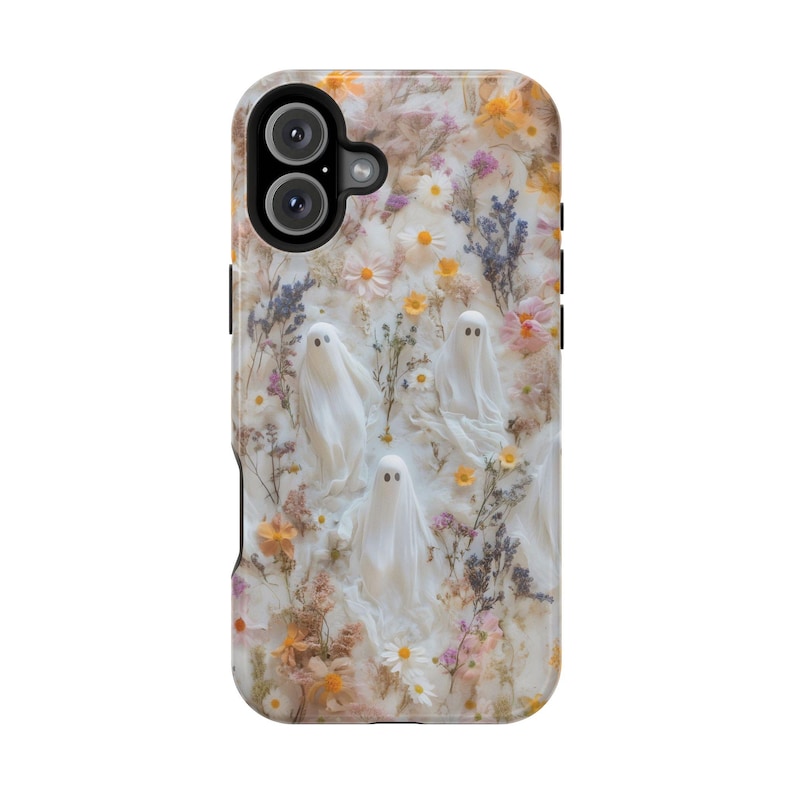 MagSafe Kompatibel Floral Ghost Handyhülle Blumen Pastel Goth Spooky Cute iPhone 17 Air Pro Max Plus Hülle iPhone 16 15 14 13 Pro Max Plus Bild 6