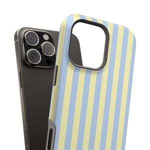 MagSafe Compatible Butter Yellow Blue Striped Phone Case Summer Spring Stripes iPhone 17 Air Pro Max Plus Case iPhone 16 15 14 Pro Max Plus afbeelding 9