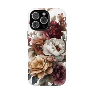 Fall Flower Phone Case Neutral Floral Peony Rose Autumn iPhone 17 16 15 14 13 Air Pro Max Plus Samsung Galaxy S26 S25 Ultra Google Pixel 9 9 image 7