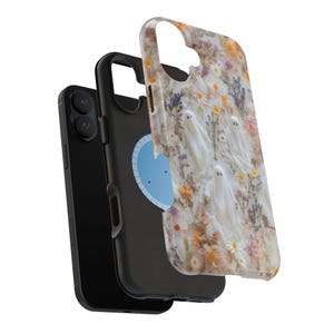 MagSafe Kompatibel Floral Ghost Handyhülle Blumen Pastel Goth Spooky Cute iPhone 17 Air Pro Max Plus Hülle iPhone 16 15 14 13 Pro Max Plus Bild 7