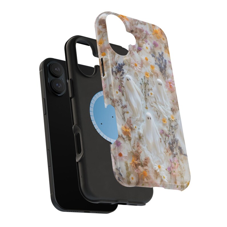 MagSafe Kompatibel Floral Ghost Handyhülle Blumen Pastel Goth Spooky Cute iPhone 17 Air Pro Max Plus Hülle iPhone 16 15 14 13 Pro Max Plus Bild 7