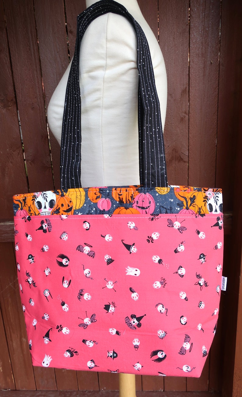 Lunch Bag XL Halloween Spooky Skulls and Pumpkins 画像 5