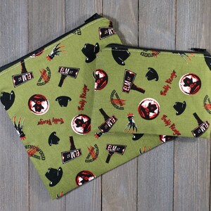 Reusable Sandwich Bag and Snack Bag Set of 2 Freddy Krueger Made To Order