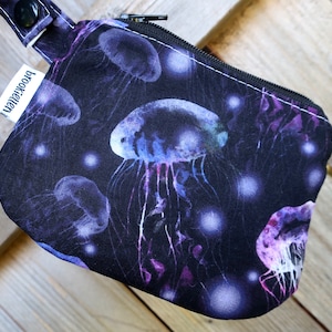 Roller Derby Waterproof Mouth Guard Case Retainer Case Black and Purple Jellyfish Made To Order