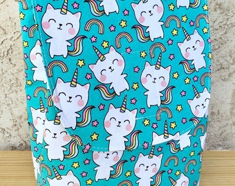 Insulated Lunch Bag Lunch Tote Unikitties and Rainbows Ready to Ship