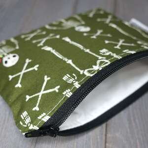 Reusable Snack Bag Makeup Bag Dog Treat Waterproof Skeleton Garden Ready to Ship image 2